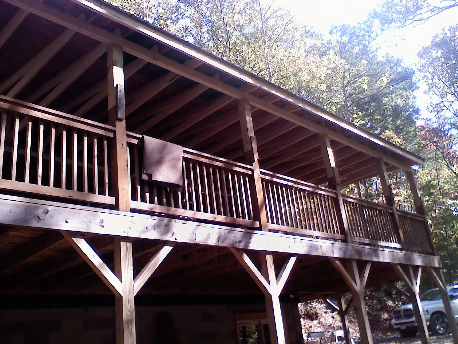 Timber framing under a new elevated porch and deck — Roof Leak Repair in Cedarbluff by Roofing Brothers